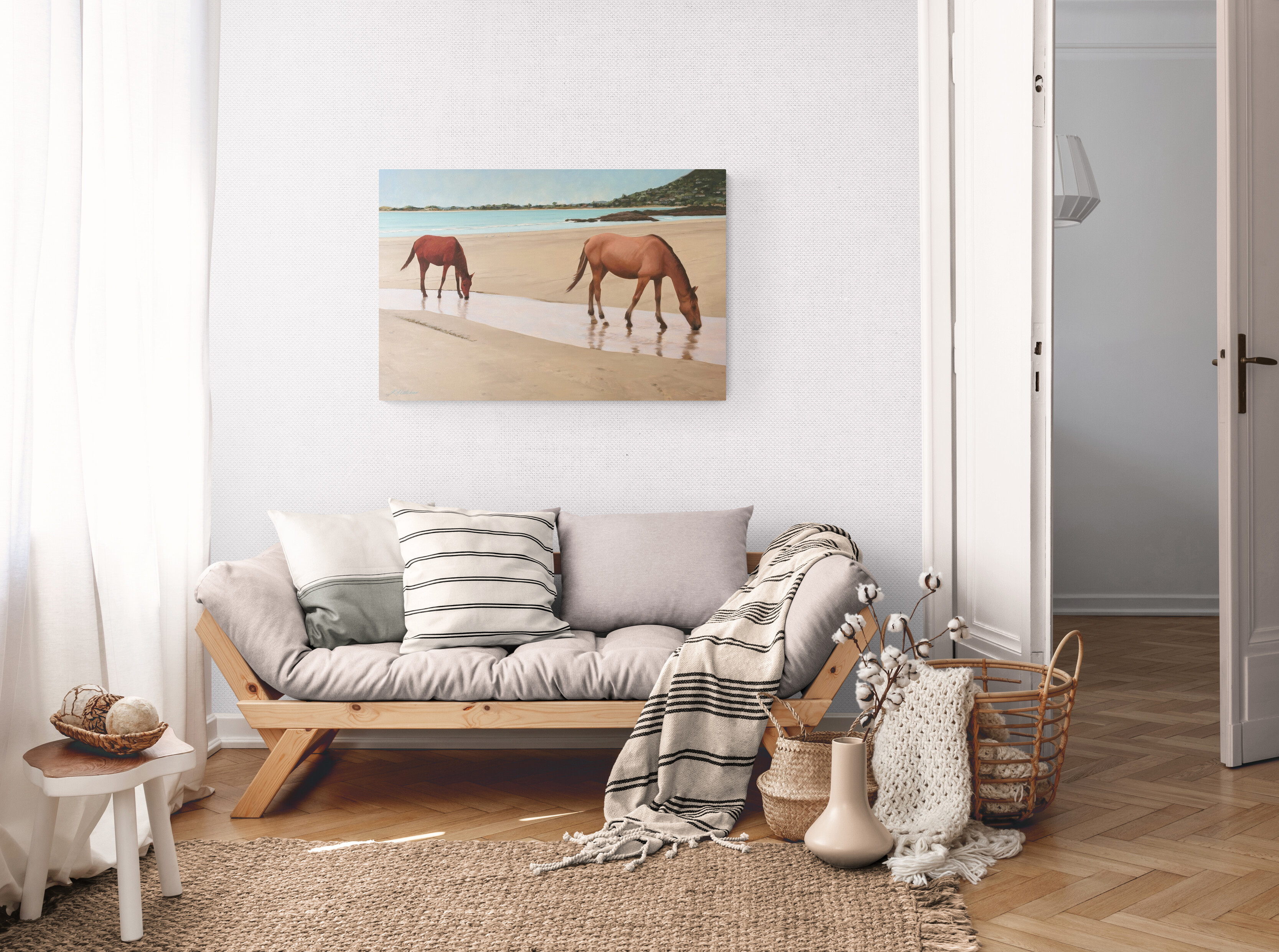Horses, painting by Kit Fletcher